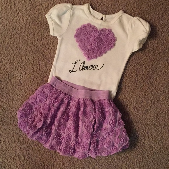 The Children's Place Other - Adorable Children’s Place Matching Purple Rose Set